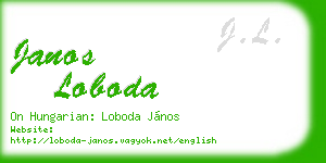 janos loboda business card